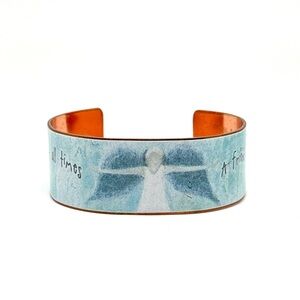 Copper Inspirational Cuff Bracelet Friendship